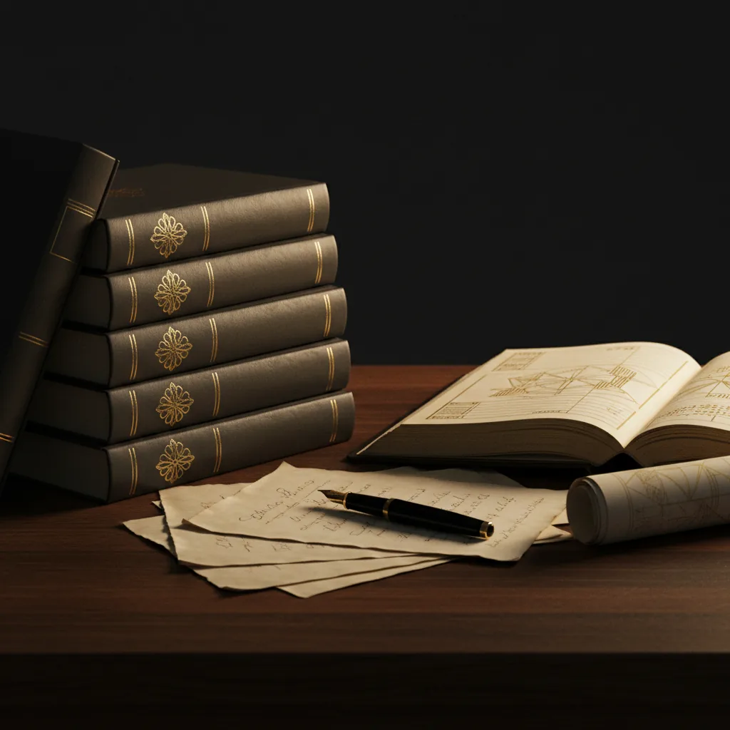 The Drummond System — the volumes plus the working tools, ledger and papers